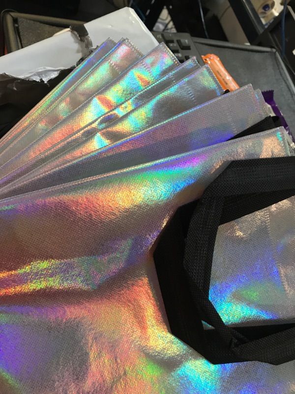 Photo 1 of 7 Piece Hologram Bag, Thin, Stylish, Commercial Use, Handbag, Wrapping, Gift, Gift Bag