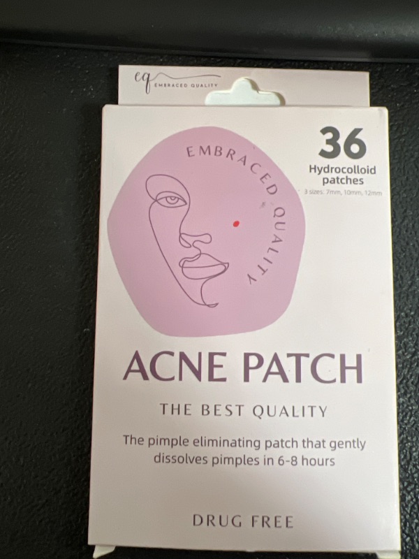 Photo 2 of Acne Patch- Pimple eliminator-Hydrocolloid and Drug Free Acne Pimple Patch for Face, Body, and Back Acne- For Day Time and Night Time use.