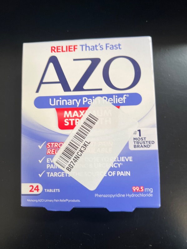 Photo 2 of AZO Urinary Pain Relief Maximum Strength Phenazopyridine Hydrochloride Fast relief of UTI Pain   BB 04-2026