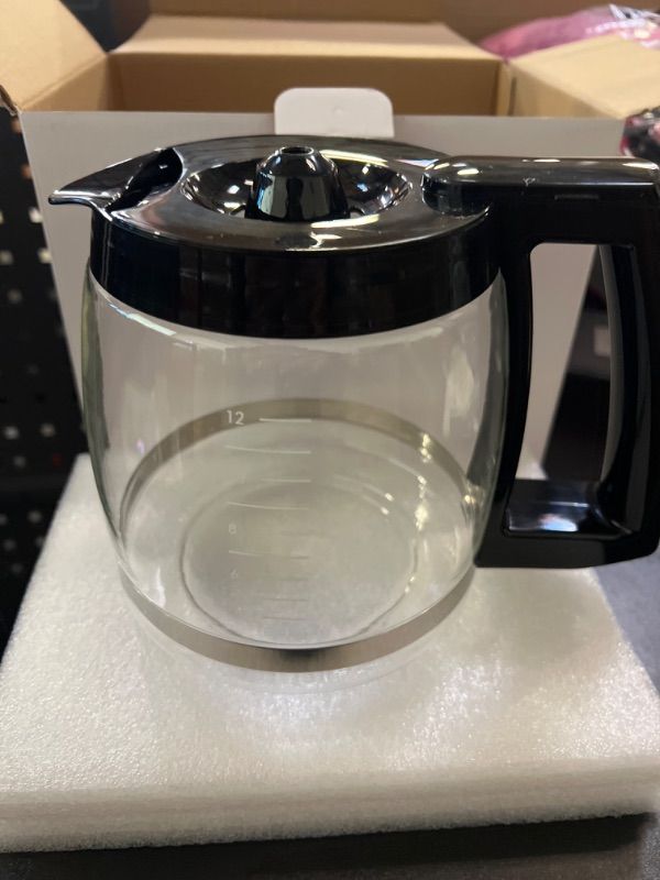 Photo 2 of 12-Cup Coffee Maker Glass Carafe Replacement Compatible with Hamilton Beach Hamilton Coffee Maker Models 46310, 49976, 49350, 49980R, 49980A, 49980Z, 49983, 49618, 46300, 49966