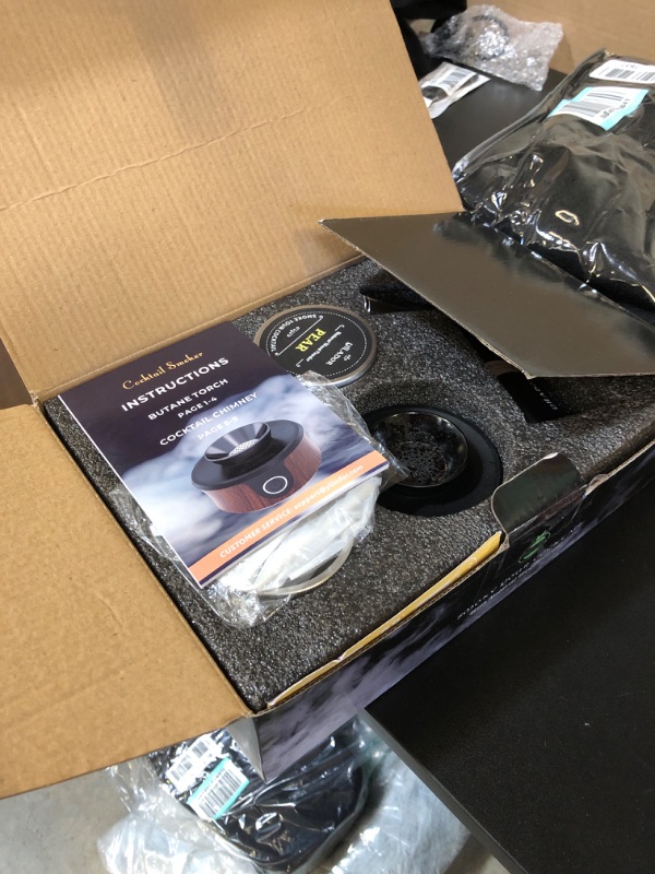 Photo 1 of Electric Cocktail Smoker Kit with Torch, Thicker Smoke for Rich Flavor, 6 Flavors Wood Chips, Drink Smoker Infuser Kit for Old Fashioned Bourbon Whiskey etc, Gift for Men (Without Butane)