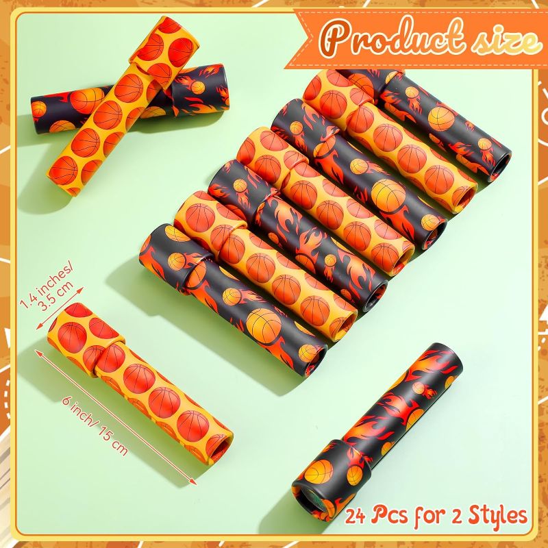 Photo 1 of 24 Pcs Basketball Party Toys, Basketball Kaleidoscopes, Basketball Theme Birthday Party Supplies, Old Fashioned Vintage Kaleidoscope for Basketball Party