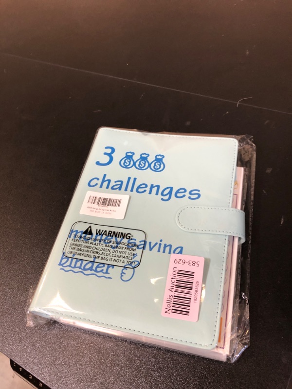 Photo 2 of 100 envelopes money saving challenge,A5 money saving budget binder w/cash envelopes,envelope savings challenge book w/number pouchs,$5050 savings challenge binder for women&Budgeting Planner Mint Blue