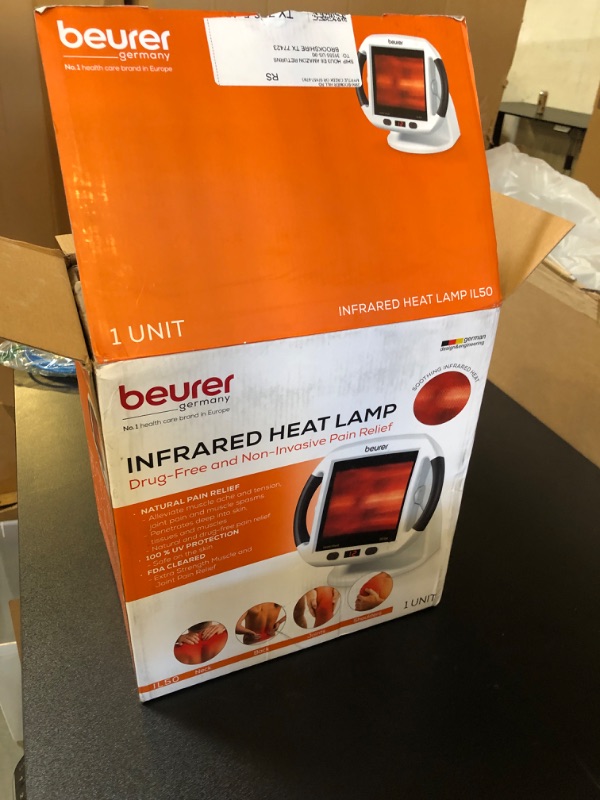 Photo 2 of Beurer IL50 Infrared Heat Lamp Heated Red Light Therapy Lamp for Body, Face, Sinuses, & Skin - Effective Muscle Pain & Cold Relief Treatment by Improving Blood Circulation