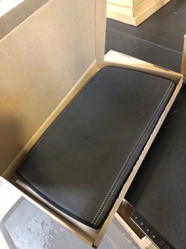 Photo 2 of Car Armrest Cover for Tesla Model 3 Model Y, Alcantara Center Console Arm Rest Box Pad Compatible with Tesla Model Y/3 2017-2021 2022 2023 Interior Tesla Accessories (Gray)
