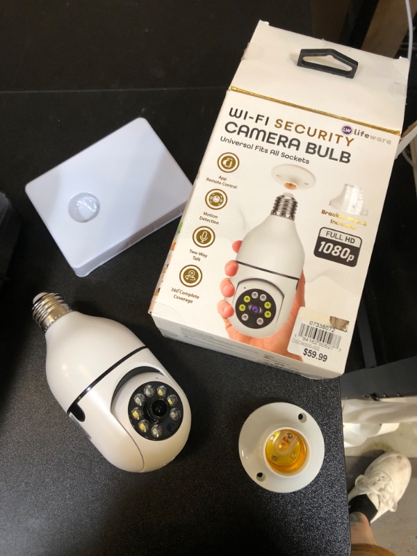 Photo 2 of Light Bulb Camera - Indoor Camera with Motion Detection, WiFi Camera, Live-Stream & Recording - 360 Camera, 2 Way Audio, Indoor Security Camera, Pet Camera - Baby Camera Monitor