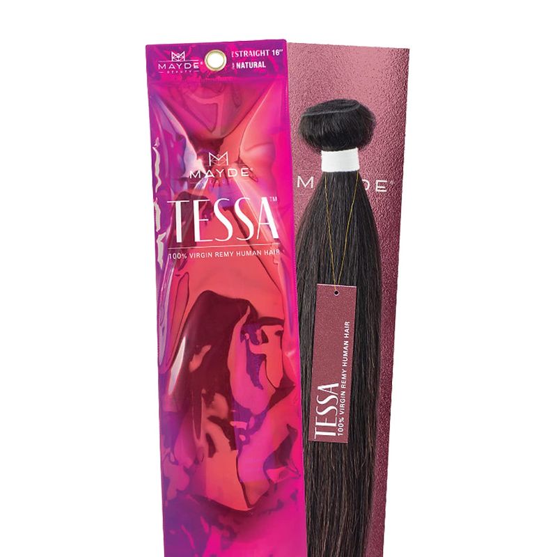 Photo 1 of Mayde Beauty Single Virgin Remy Human Hair Bundle STRAIGHT - TESSA (18", NATURAL BLACK)
