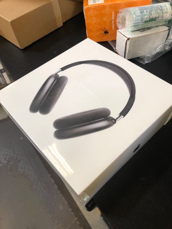 Photo 2 of Apple AirPods Max Wireless Over-Ear Headphones. Active Noise Cancelling, Transparency Mode, Spatial Audio, Digital Crown for Volume Control. Bluetooth Headphones for iPhone - Space Gray factory sealed 