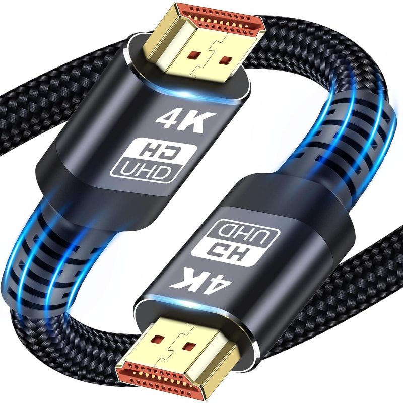 Photo 1 of 4K HDMI Cable, 5M/16FT Ultra High Speed Braided HDMI Lead 18Gbps 2.0 Braided Cord Support 4K@60Hz, ARC, HDR, 3D, Ethernet Compatible with All HDMI Devices
