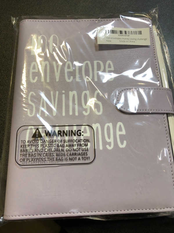 Photo 2 of 100 Envelopes Money Saving Challenge Binder, A5 Money Saving Challenge Budget Book with Cash Envelopes to Save $5,050 Purple