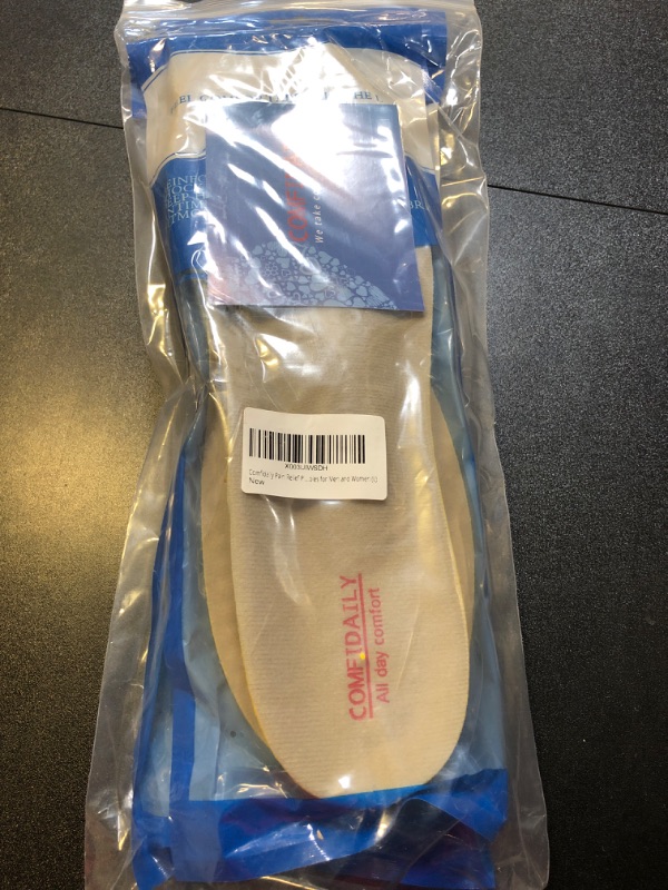 Photo 2 of 2 Pairs Pain Relief Comfort Memory Foam Insoles, Heel Cushioning, Shock Absorption for Plantar Fasciitis Foot, Offload Pressure for Men and Women (US M:11-12 or W:12-13)