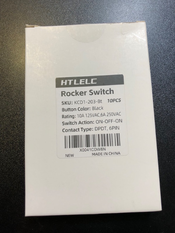 Photo 2 of 10pcs Twidec/2Pcs Rocker Switch 6 Pins 3 Position ON/Off/ON AC 10A/125V 6A/250V DPDT Car Boat Black KCD4 Rocker Switch Toggle KCD2-203
