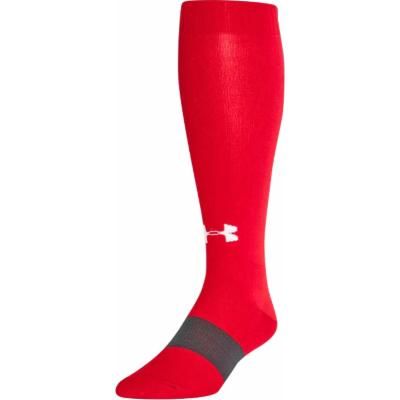 Photo 1 of Size 4-8 Under Armour Team Long Socks-red-l
