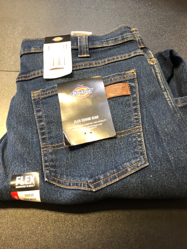 Photo 2 of 36x32 Dickies Men's Flex Regular Fit 5 Pocket Jeans
