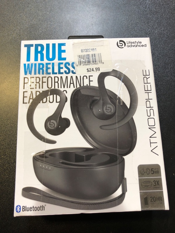 Photo 2 of Lifestyle Advanced Atmosphere True Wireless Performance Bluetooth Earbuds