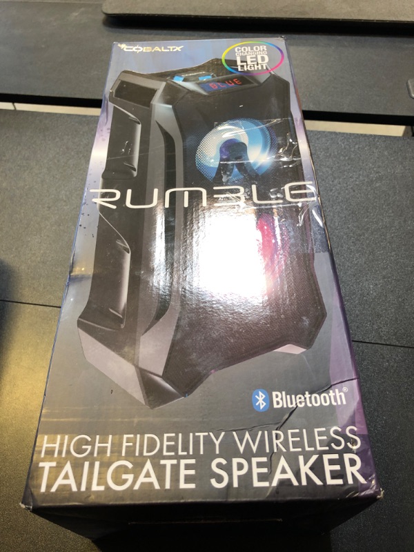 Photo 2 of Cobaltx Rumble High Fidelity LED Light Wireless Tailgate Speaker
