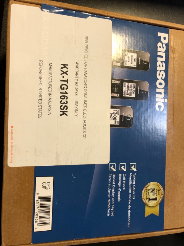 Photo 2 of Panasonic Dect 6.0 Expandable Digital Cordless Answering System, 3-Handset Kxtgd393b, 2.2 Pound 2.2 Pound 3-Handset Kxtgd393b