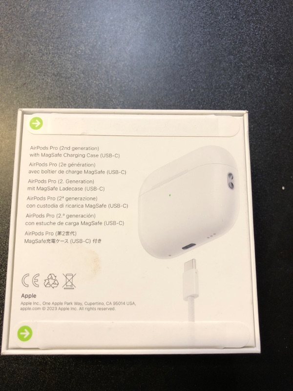 Photo 4 of Apple AirPods Pro (2nd Generation) Wireless Ear Buds with USB-C Charging, Up to 2X More Active Noise Cancelling Bluetooth Headphones, Transparency Mode, Adaptive Audio, Personalized Spatial Audio USB-C Without AppleCare+