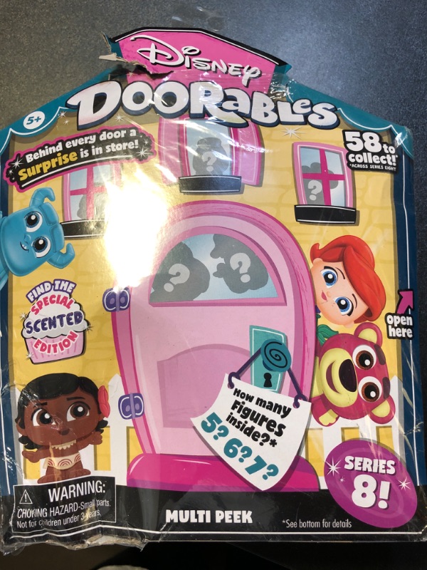 Photo 2 of Disney Doorables Multi Peek, Series 8 Featuring Special Edition Scented Figures, Styles May Vary, Officially Licensed Kids Toys for Ages 5 Up, Gifts and Presents by Just Play Multi Peek Series 8