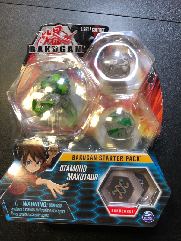 Photo 2 of Bakugan Starter Pack 3-Pack, Diamond Maxotaur, Collectible Transforming Creatures, for Ages 6 and Up
