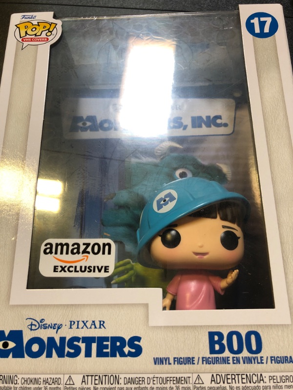 Photo 2 of Funko Pop! VHS Cover: Disney - Monsters, Inc., Boo with Hard Hat, Amazon Exclusive