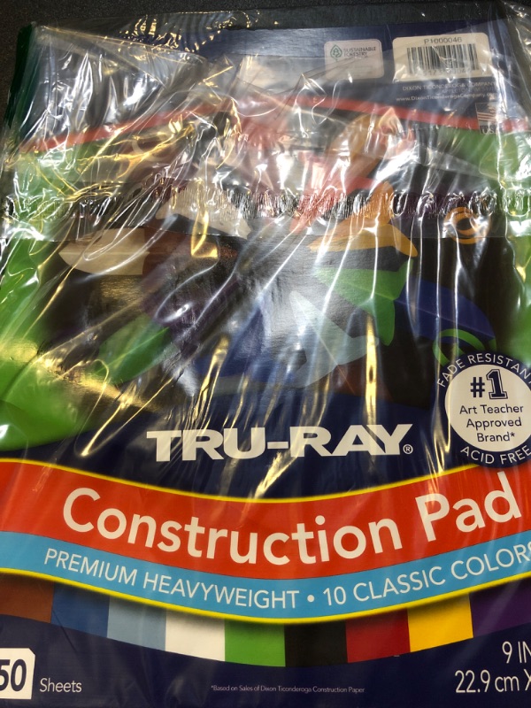 Photo 2 of Tru-Ray® Heavyweight Construction Paper Pad, 10 Assorted Colors, 9" x 12", 50 Sheets