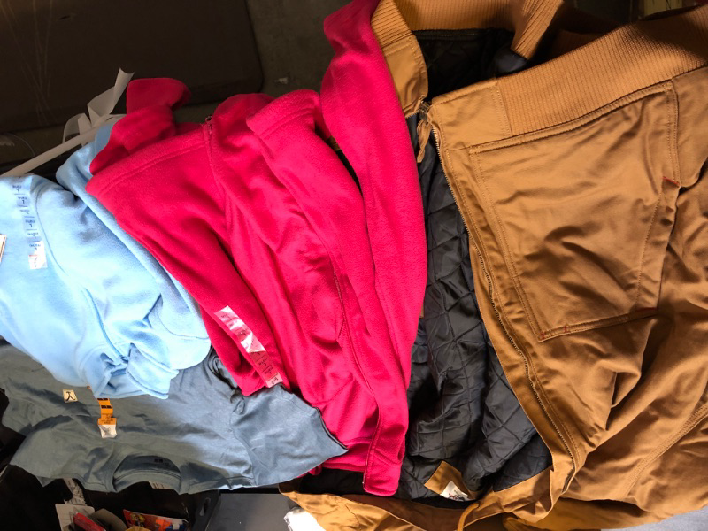 Photo 1 of clothing box lot no returns or exchanges blue pink zipper hoodie winter clothing 
