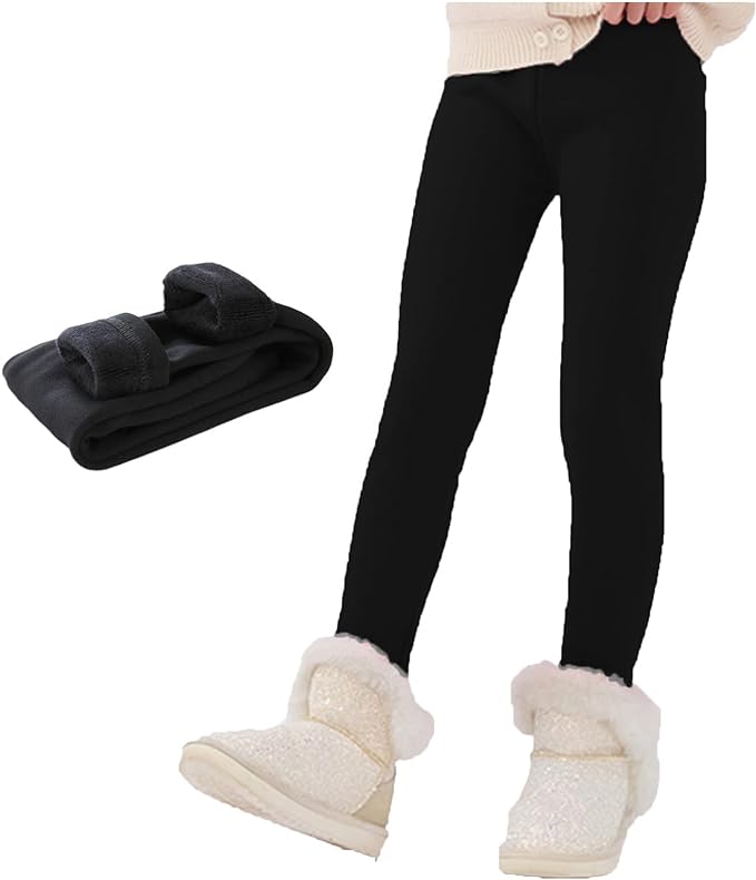 Photo 1 of 12 yrs sharely sheep Girls Fleece Lined Winter Leggings Kids Stretchy Velvet Thick Pants
