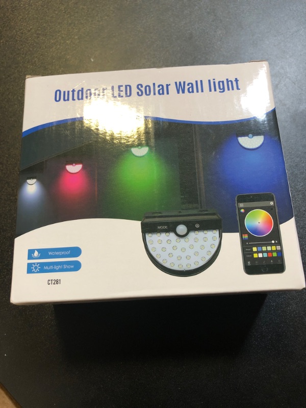 Photo 2 of Ciavca Solar Fence Lights with APP Control, RGB Colors, Deck Lights Solar Powered, Fence Solar Light Outdoor Waterproof, Solar Deck Light Decor for Backyard Fence Post Patio Step Wall Garden Yard 1