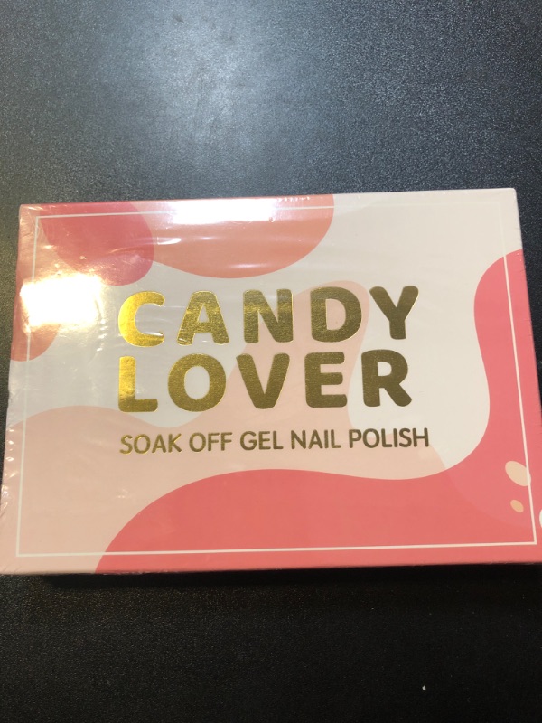 Photo 2 of Candy Lover Gel Nail Polish Set, Classic Elegant Red Grey White Pastel Color Gel Polish, UV Nail Polish Gel Nail Art Kit
