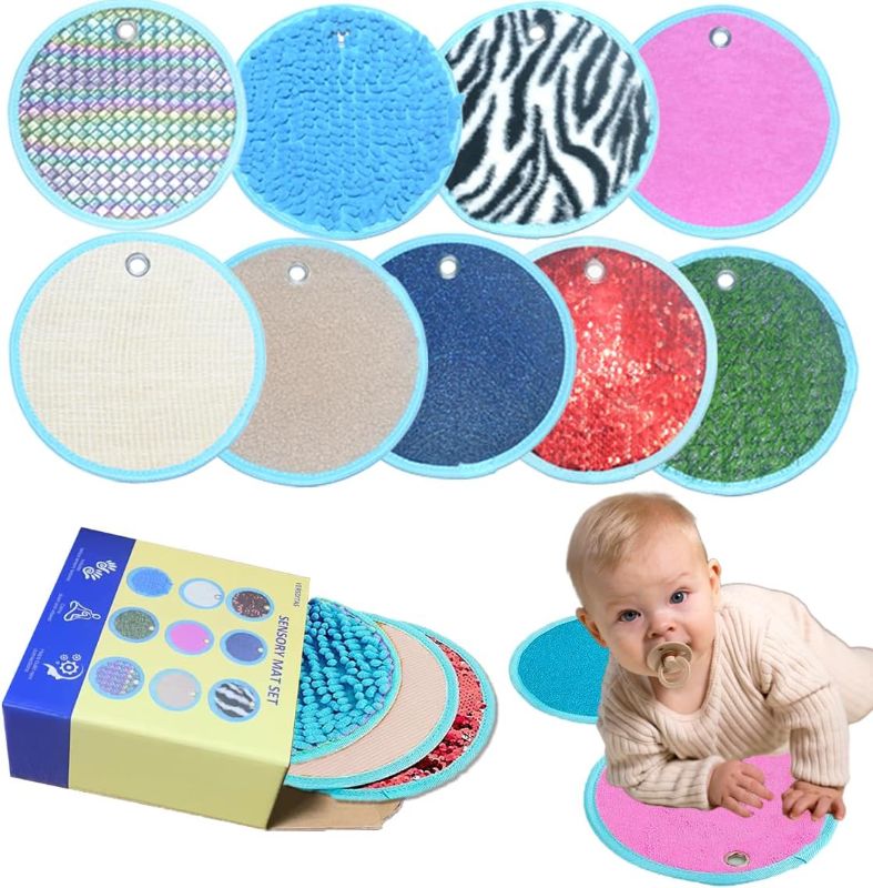 Photo 1 of Vakert Sensory Mat – 9-Piece Set with Sensory Tiles & Mini Mats for Kids – Available in 4x4 and 8.7x8.7 Inches – Perfect for Sensory Play and Learning.
