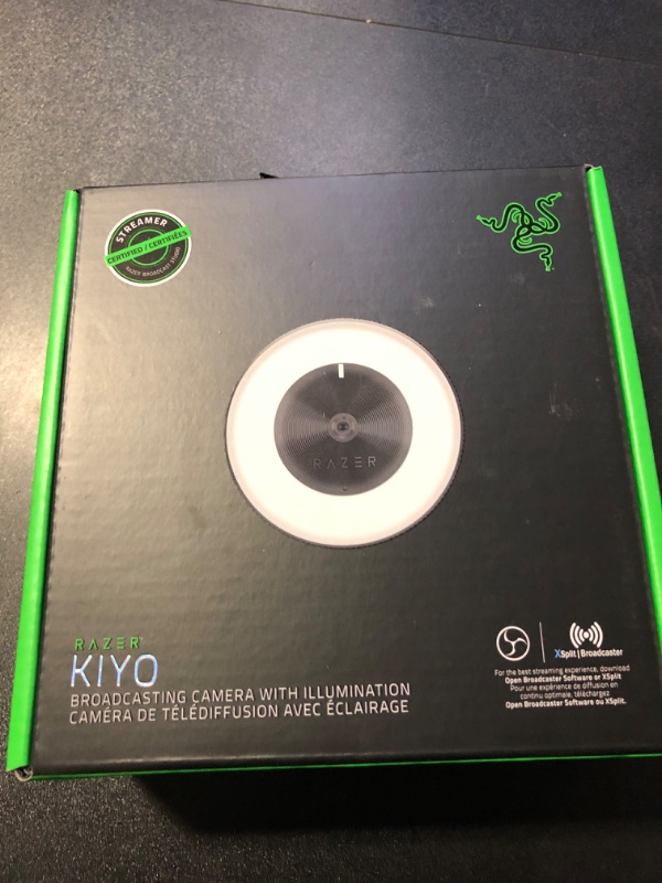 Photo 2 of Razer Kiyo Streaming Webcam: 1080p 30 FPS / 720p 60 FPS - Ring Light W/ Adjustable Brightness - Built-in Microphone - Advanced Autofocus, Black
