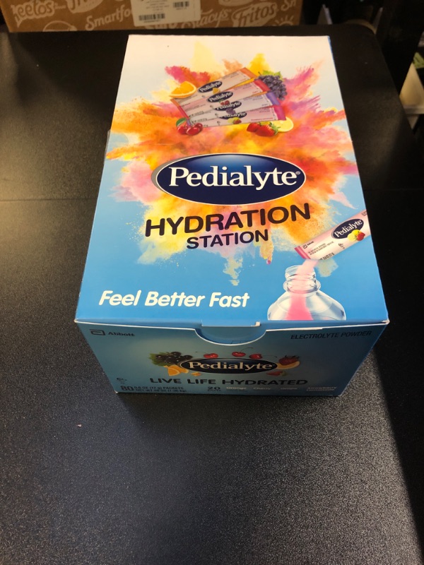 Photo 2 of Pedialyte Electrolyte Powder, Lyte Up The Party, Party Pack - 80 pack, 0.6 oz packets. Best By April 2025
