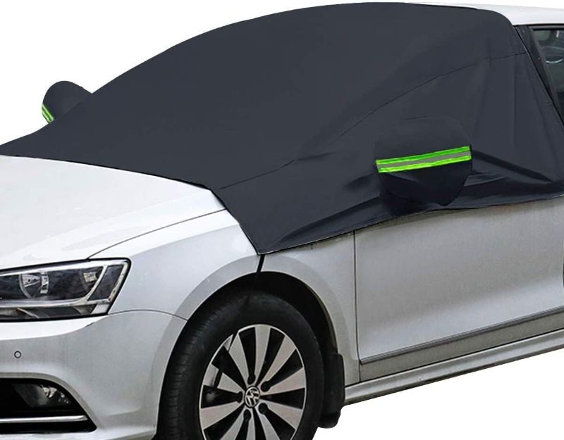 Photo 1 of Extra Large Windshield Snow Ice Cover with Side Mirror Covers, Protects Windshield and Wipers from Weatherproof, Rain, Sun, Frost, Vehicles, Cars Trucks Vans and SUVs (94.5" x 65")
