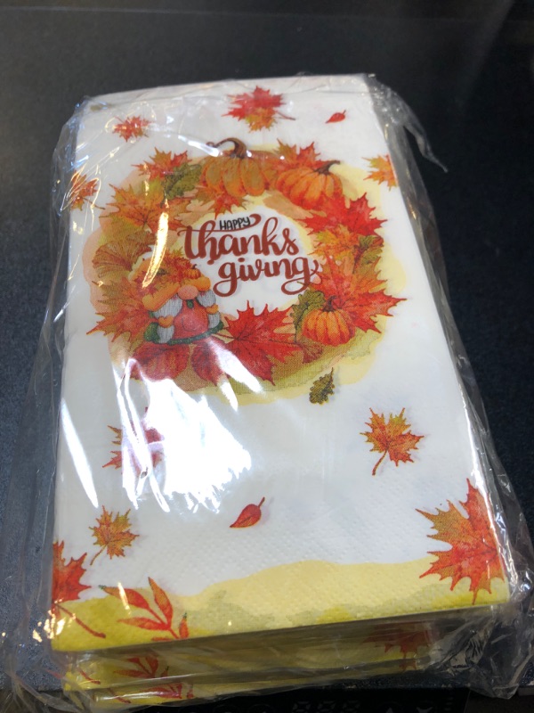 Photo 1 of 120 PACK DISPOSABLE THANKSGIVING NAPKINS