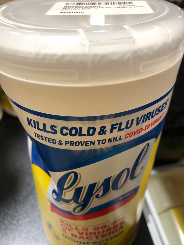 Photo 1 of Lysol Disinfectant Wipes, Multi-Surface Antibacterial Cleaning Wipes, For Disinfecting and Cleaning, Lemon and Lime Blossom, 80 Count (Pack of 1)