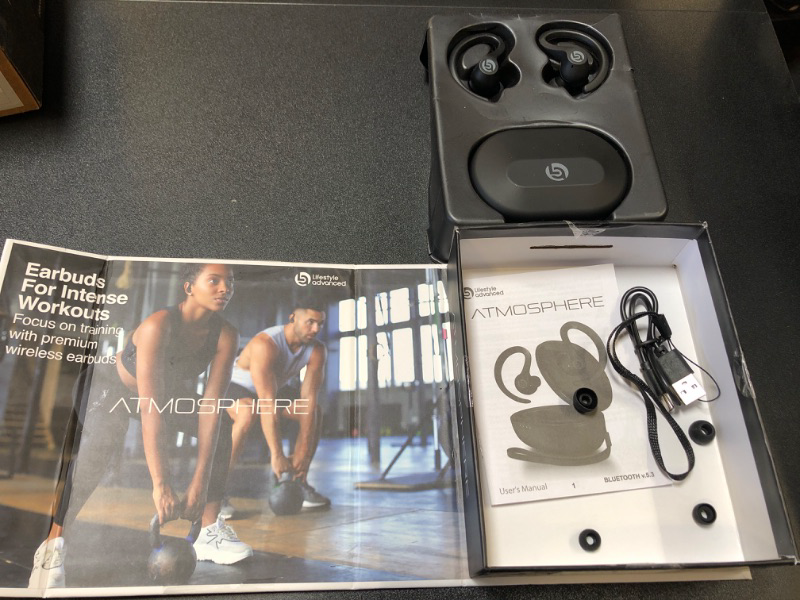 Photo 2 of Lifestyle Advanced Atmosphere True Wireless Performance Bluetooth Earbuds
