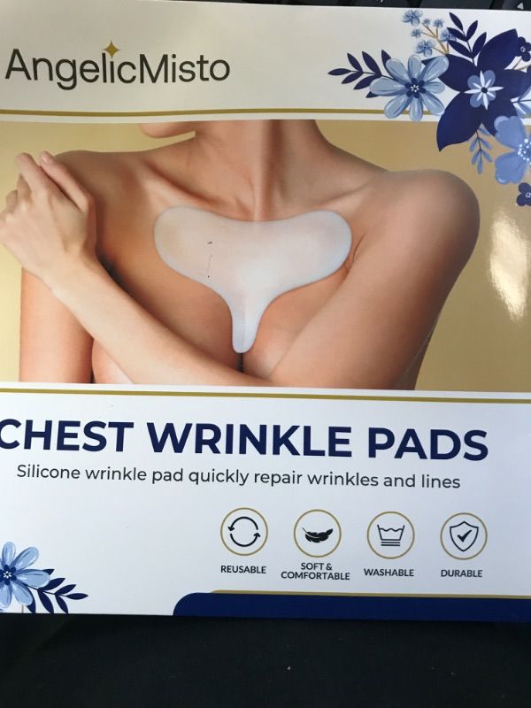 Photo 2 of Silicone Chest Wrinkle Pads: Reusable Stretch Wrinkles Overnight Patch - Aging Marks Prevention, 2 Pads