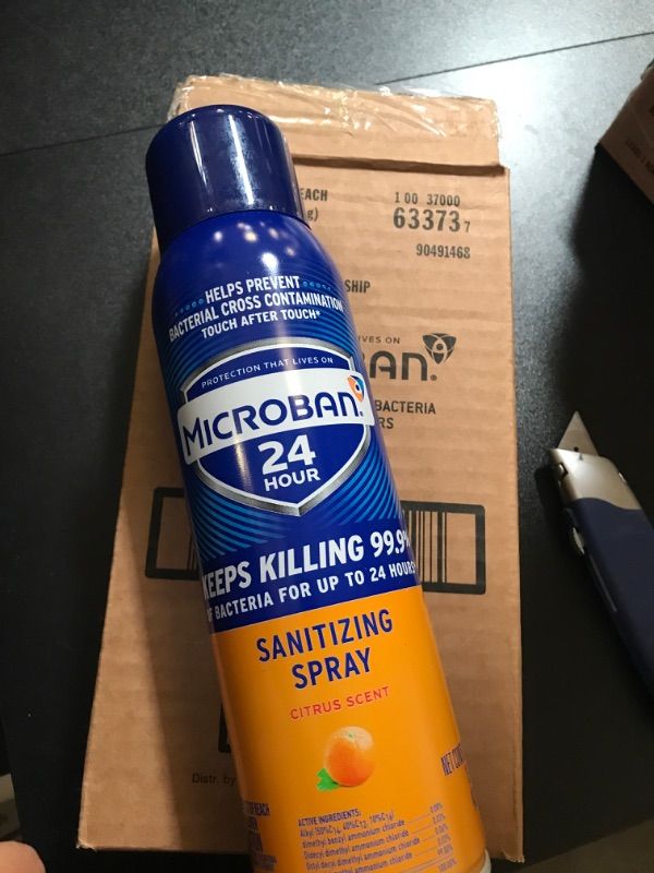 Photo 2 of Microban N Disinfectant Spray, 24 Hour Sanitizing and Antibacterial Spray, Sanitizing Spray, Citrus Scent, 2 Count, 15 fl oz Each