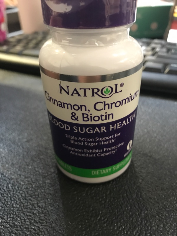 Photo 2 of Natrol Cinnamon Biotin Chromium - 60 Tablets 60 Count (Pack of 1)