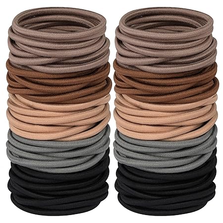 Photo 1 of Multy-Colored Hair Ties for Thick Hair, 120 PCS Large Hair Elastics, No Damage Ponytail Holders for Women, Men and