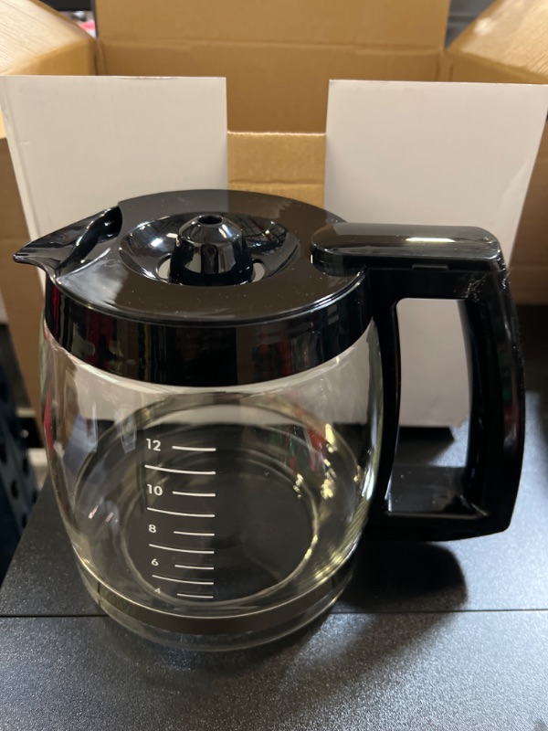 Photo 2 of 12-Cup Replacement Glass Carafe Pot Compatible with Hamilton Coffee Maker Models 46310, 49976, 49966, 49350, 49957, 49954, 49933, 49980A, 49980Z, 49983, 49618, 46300, 49950