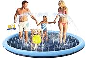 Photo 1 of Pet Soft Splash Sprinkler Pad - Thickened Dog Splash Sprinkler Pad for Puppies Durable Pet Swimming Bathtub Pool, Summer Fun Water Toys for Dogs 59''