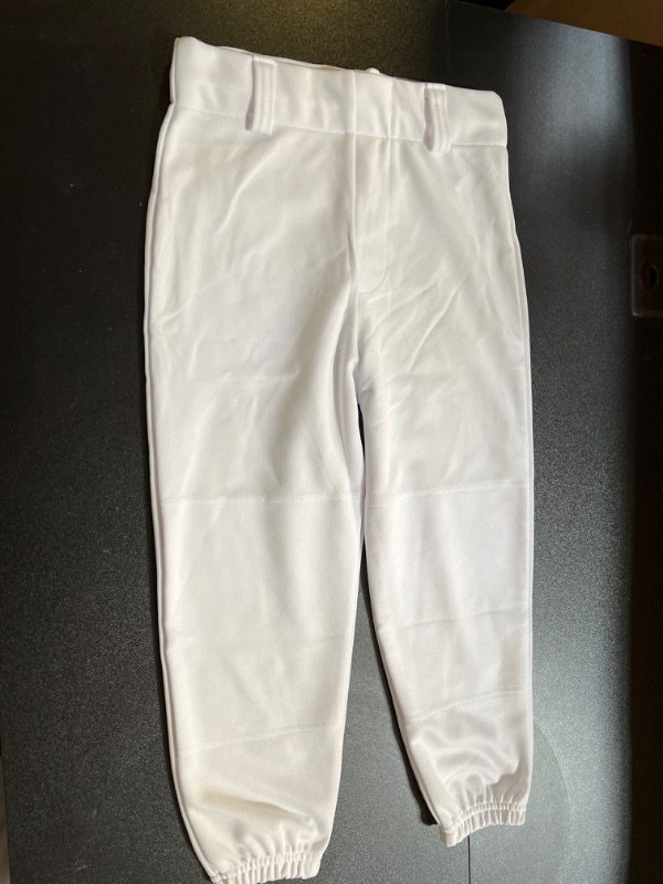 Photo 1 of Easton PRO Pull Up Baseball Pant Series | Youth | Full Length | Elastic Bottom PRO+ Pull Up Medium White
