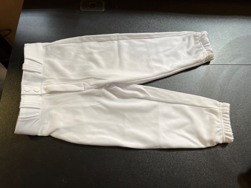 Photo 1 of  Pull Up Baseball Pant Series | Youth | Full Length | Elastic Bottom Pro+ Pull Up SIZE  23/25 White