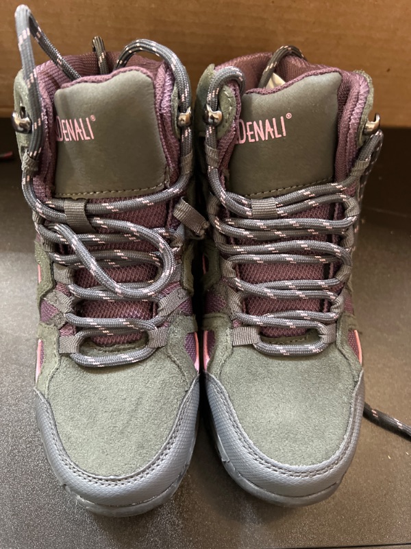 Photo 1 of Denali Vesper Girls Size 2 Gray Pink leather hiking boots