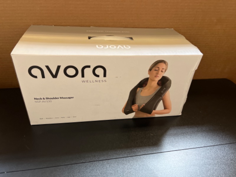 Photo 2 of Avora Wellness Shiatsu Back Shoulder and Neck Massager, Relaxing Back Massager with Heat, Neck and Shoulder Massager for Pain Relief, 3-Speed Electric Massager for Neck and Shoulders