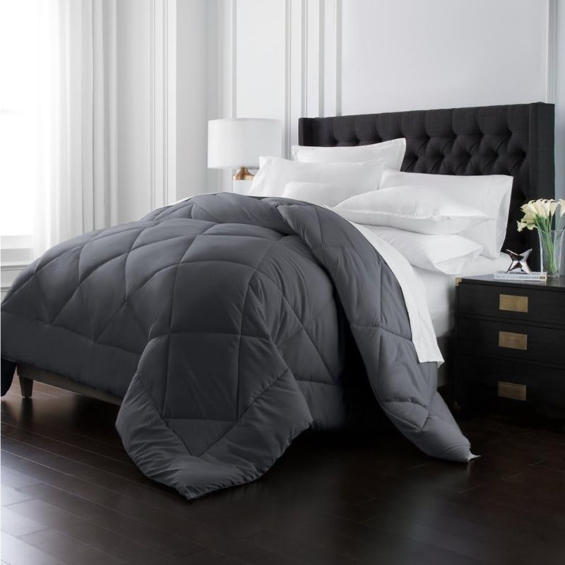 Photo 1 of Park Hotel Collection Goose Down Alternative Comforter - All Season - Premium Quality Luxury Hypoallergenic Comforter - Gray - Twin/Twin XL