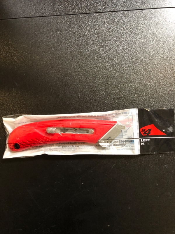 Photo 1 of Pacific Handy Cutter S4L Safety Cutter, Retractable Utility Knife with an Ergonomical Design, Bladeless Tape Splitter, Steel Guard for Safety and Damage Protection, Warehouse and In-Store Cutting
