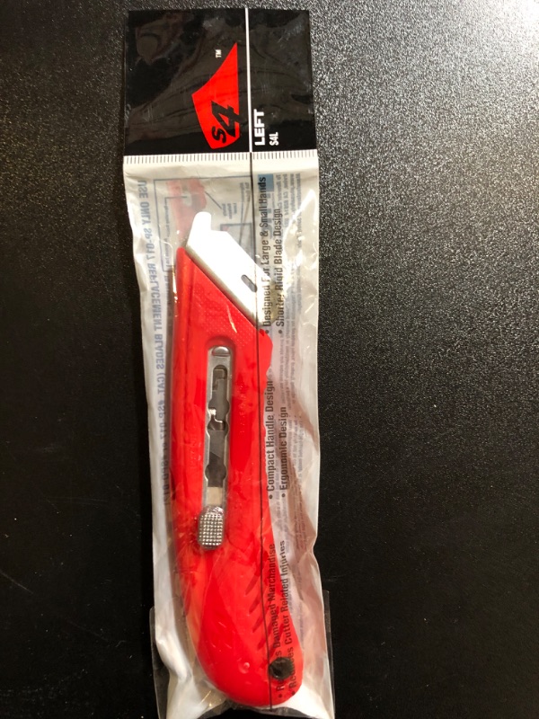 Photo 1 of Pacific Handy Cutter S4L Safety Cutter, Retractable Utility Knife with an Ergonomical Design, Bladeless Tape Splitter, Steel Guard for Safety and Damage Protection, Warehouse and In-Store Cutting